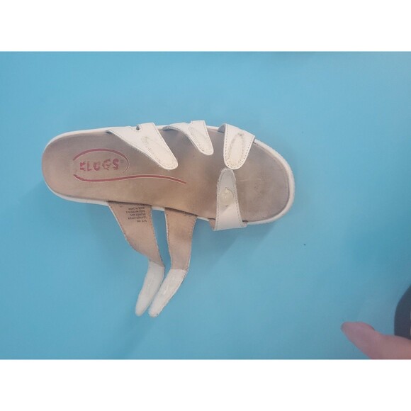 Kloggs Comfort Sandal Sz 8 Leather Back Slide Wedge Slip Resistant White - Picture 13 of 14